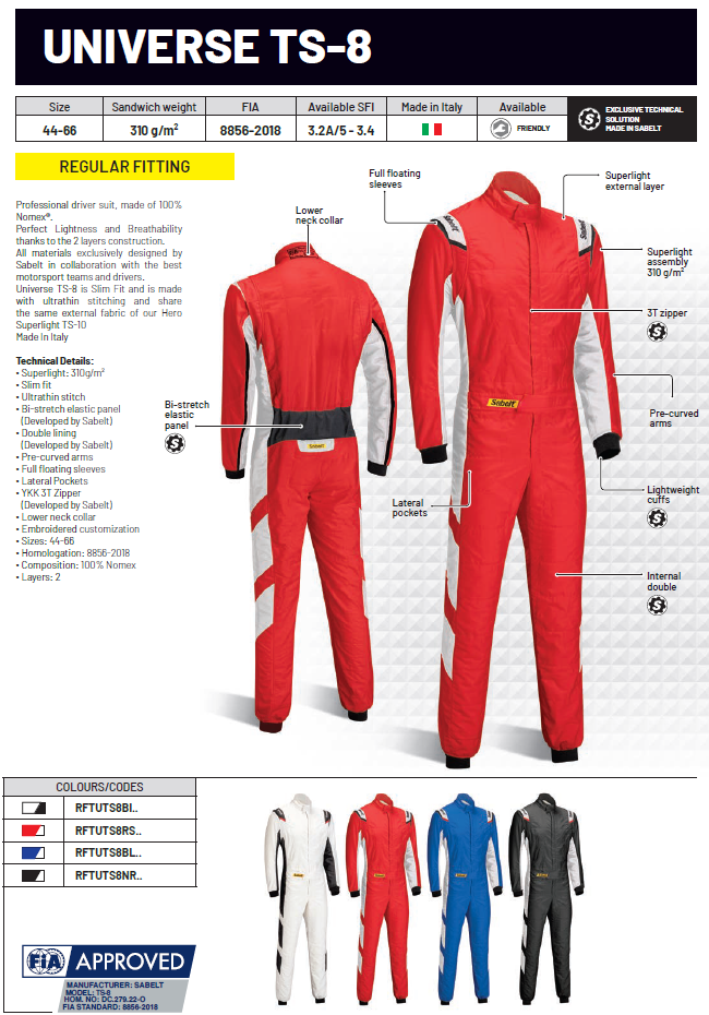 Sabelt Race Suits